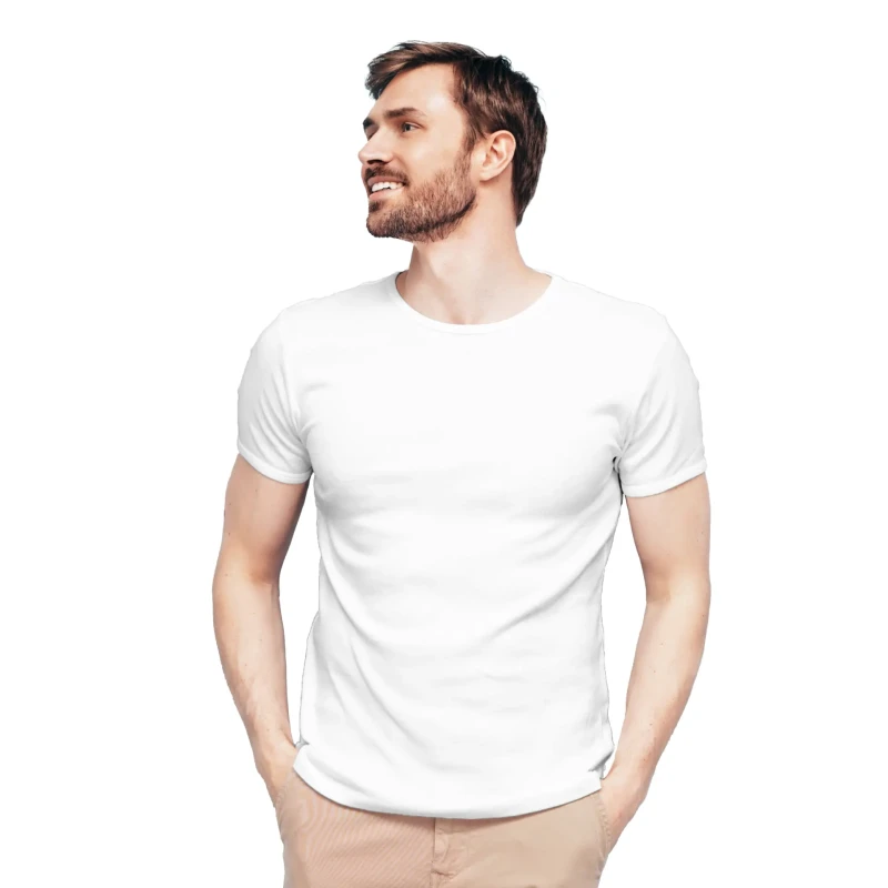 Koszulka męska BAWEŁNA TURECKA biały T-shirt Captain Mike