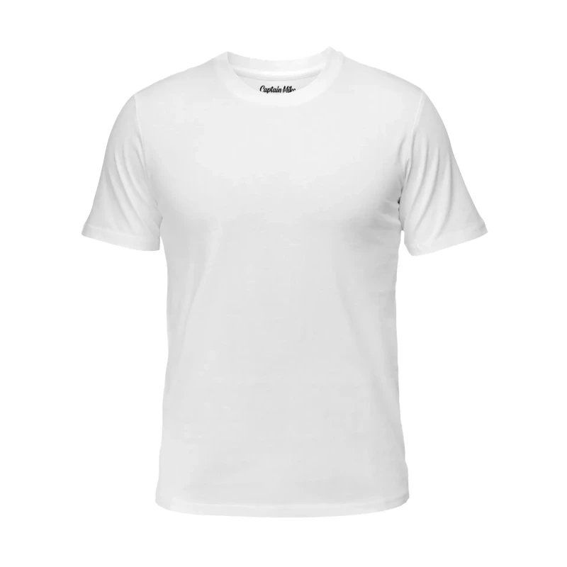 Koszulka męska BAWEŁNA TURECKA biały T-shirt Captain Mike