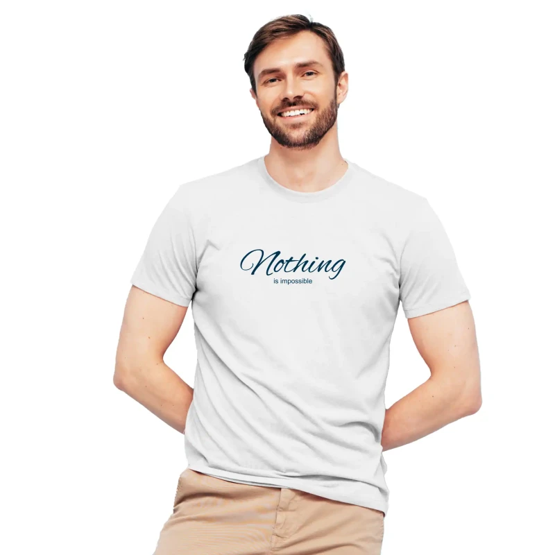 Koszulka męska BAWEŁNA TURECKA biała z nadrukiem, T-shirt Captain Mike