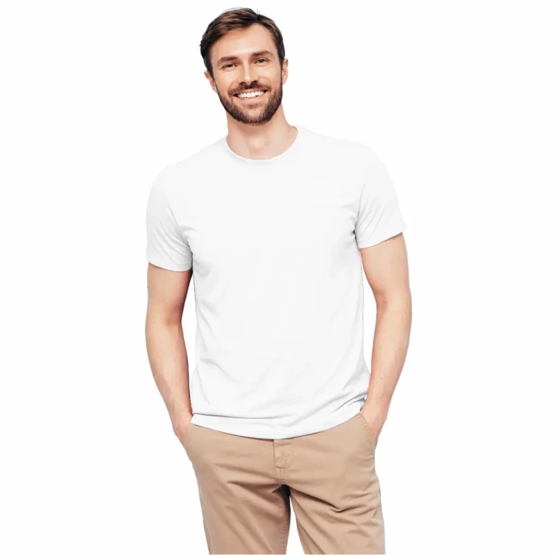 Koszulka męska BAWEŁNA TURECKA biały T-shirt Captain Mike