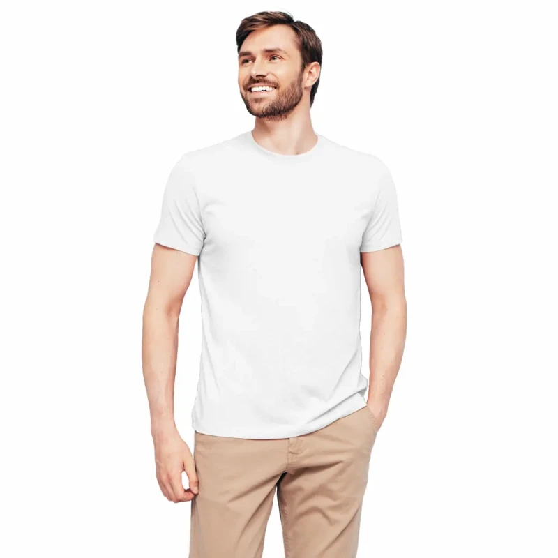 Koszulka męska BAWEŁNA TURECKA biały T-shirt Captain Mike