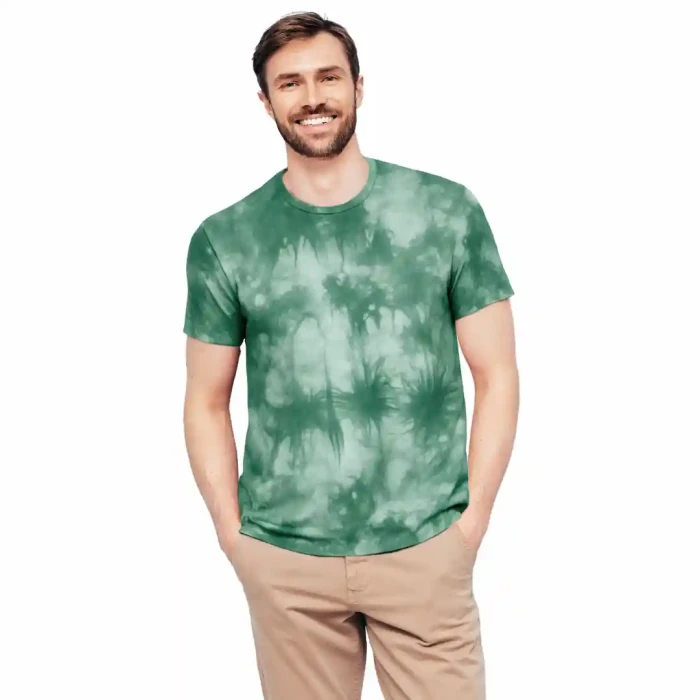 Koszulka męska dekatyzowana zielona BAWEŁNA TURECKA T-shirt Captain Mike