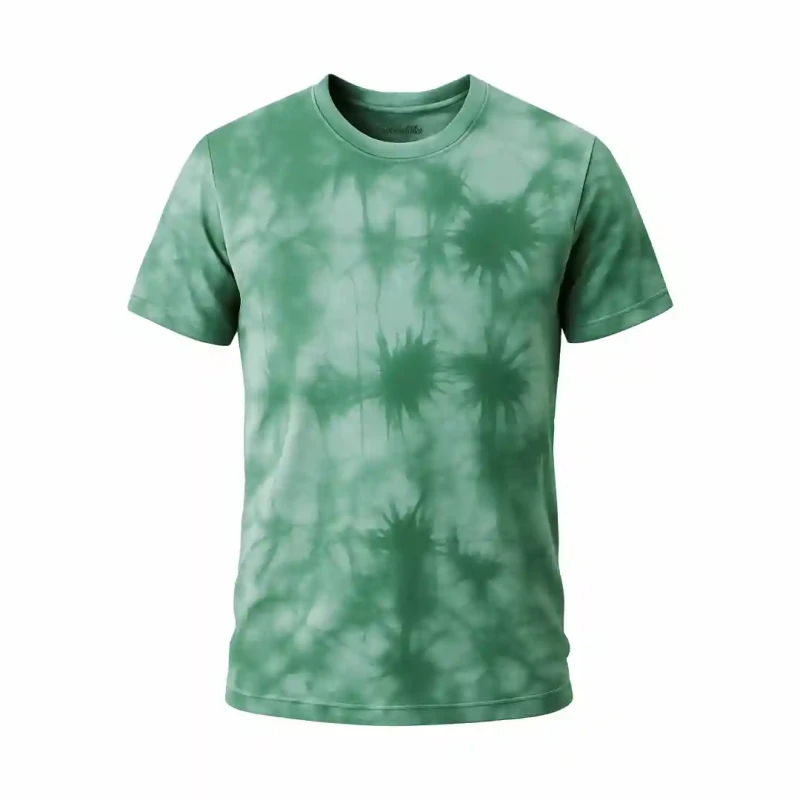 Koszulka męska dekatyzowana zielona BAWEŁNA TURECKA T-shirt