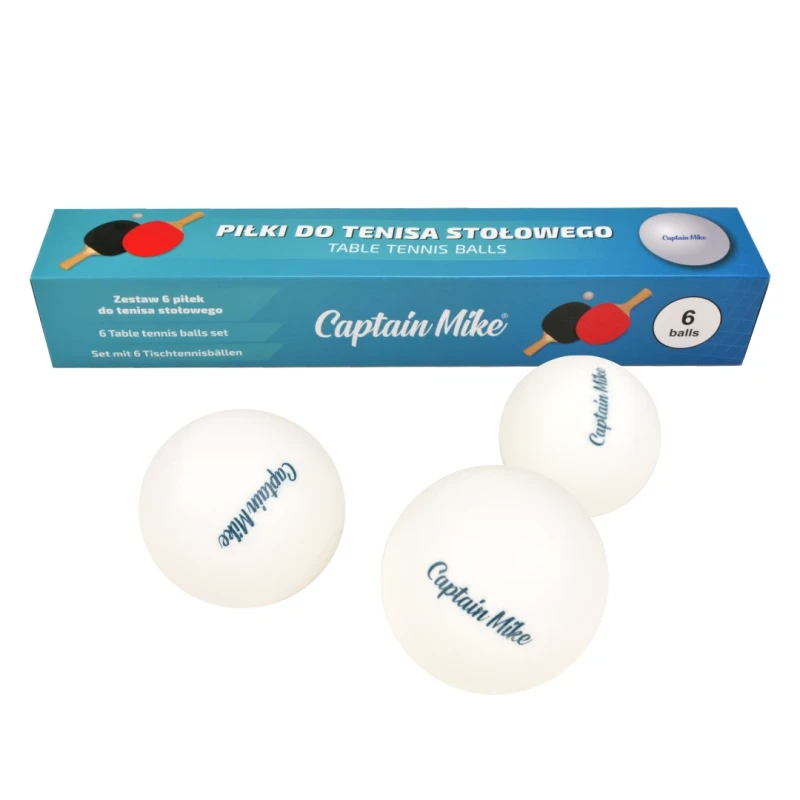Piłki do tenisa stołowego 6 szt. – ping pong, 40 mm, trwałe i lekkie
