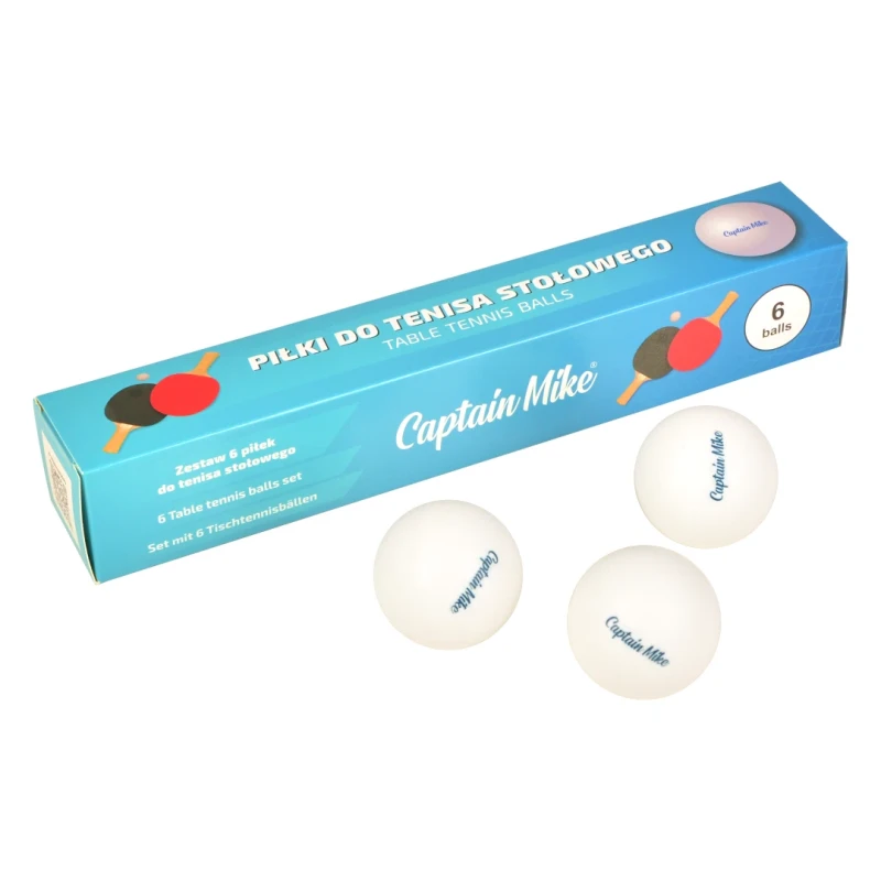 Piłki do tenisa stołowego 6 szt. – ping pong, 40 mm, trwałe i lekkie