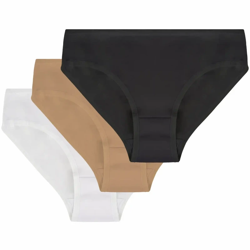 Figi damskie 3 pack mix kolor bielizna wygodne bawełniane Captain Mike