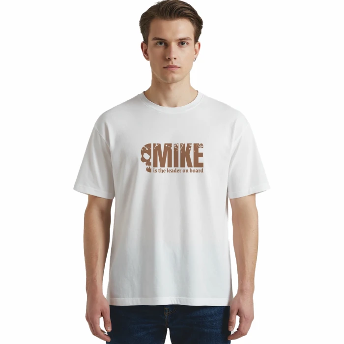 Męska koszulka T-shirt oversize z nadrukiem BAWEŁNA TURECKA biała 