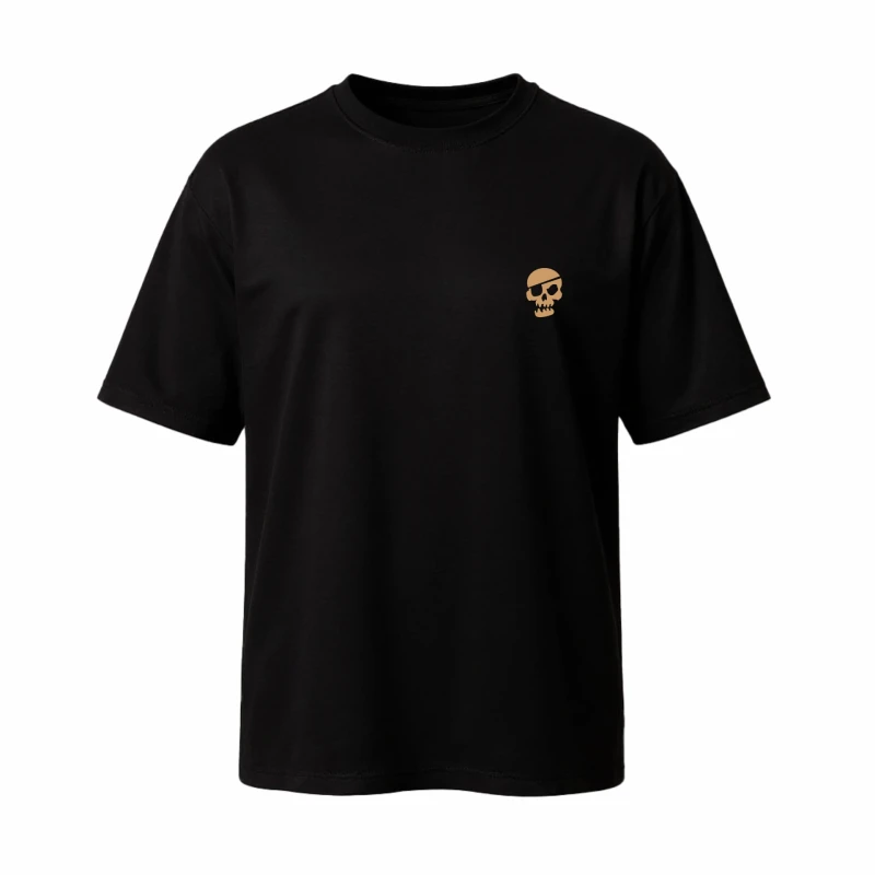 Męska koszulka T-shirt oversize z nadrukiem BAWEŁNA TURECKA czarna