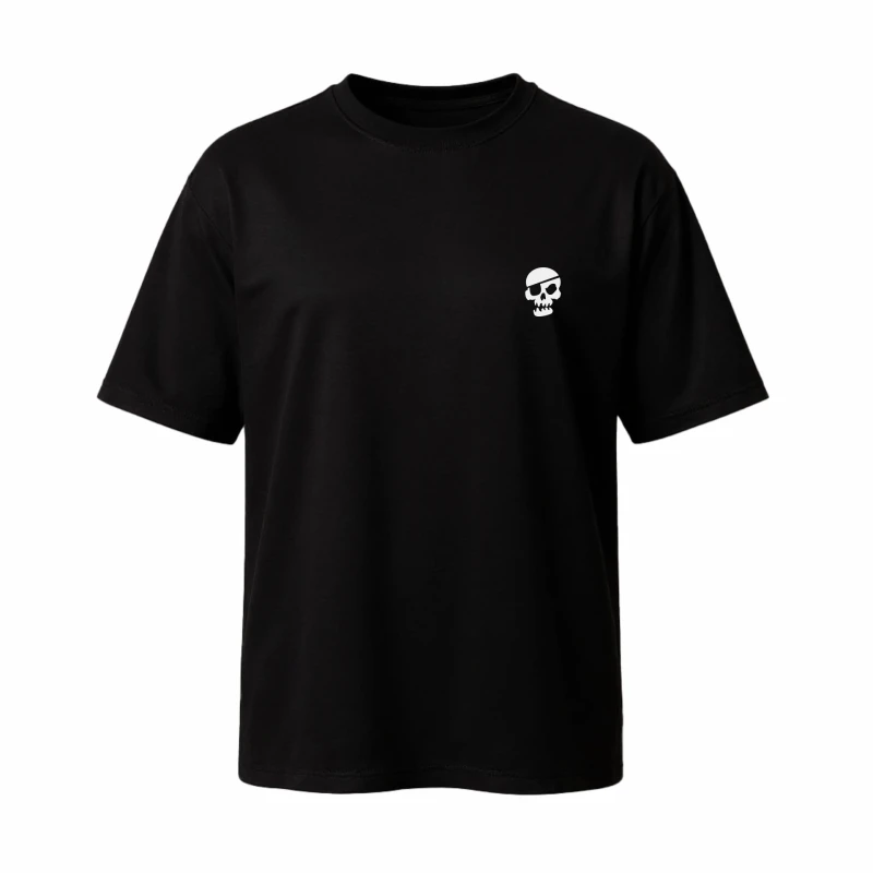 Męska koszulka T-shirt oversize z nadrukiem BAWEŁNA TURECKA czarna