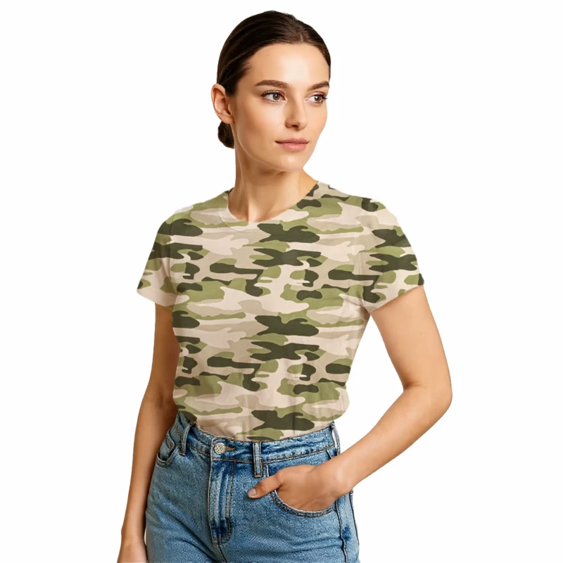 Damska koszulka t-shirt BAWEŁNA TURECKA  moro KAMUFLAŻ CAMOUFLAGE