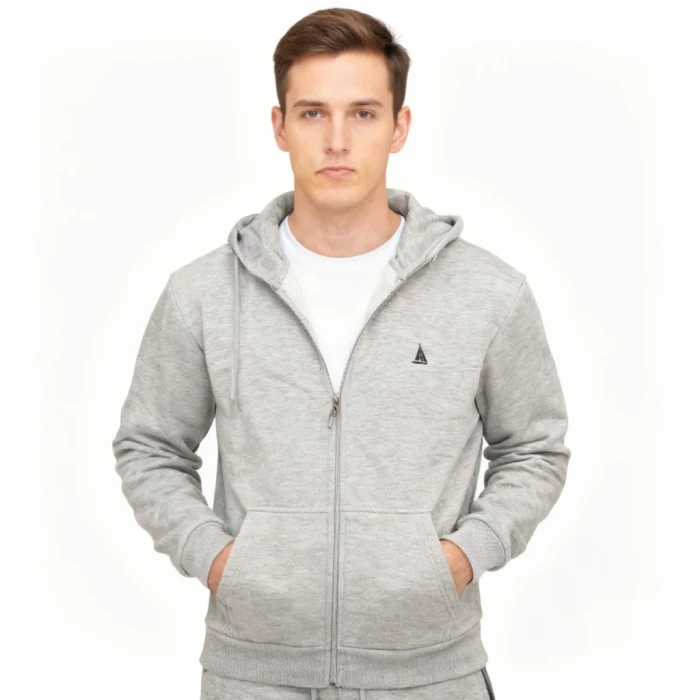 Bluza męska ocieplana rozpinana szara CAPTAIN'S LINE