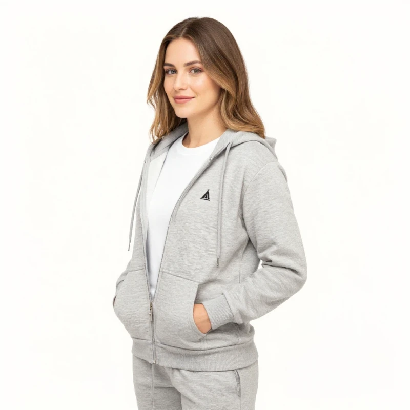 Bluza Damska Rozpinana Ocieplana Szara Captain Mike