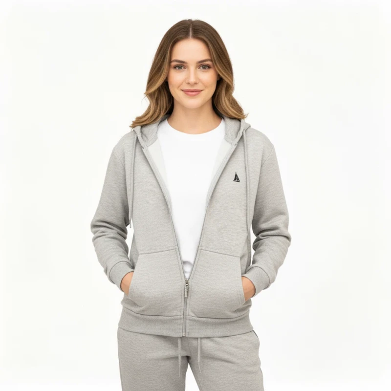 Bluza Damska Rozpinana Ocieplana Szara Captain Mike