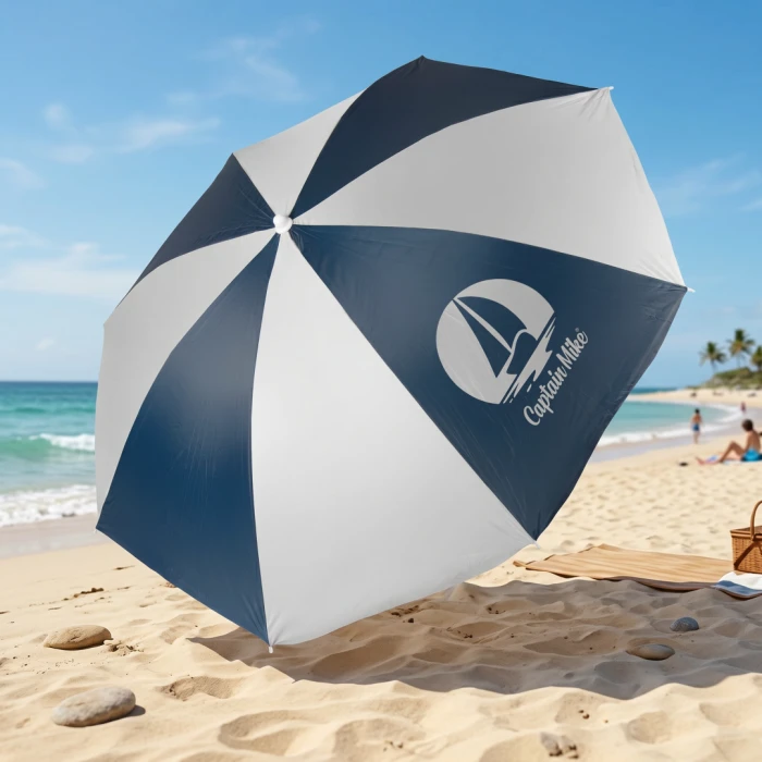 Parasol plażowy łamany  160cm z filtrem UPF50+ Captain Mike