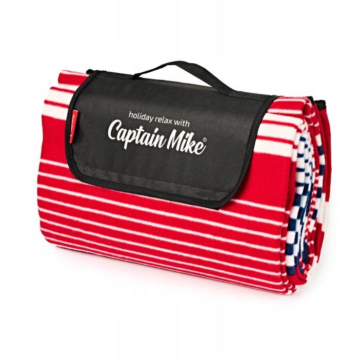 Mata piknikowa z uchwytem koc piknikowy 180 x 200 na plaże Captain Mike®