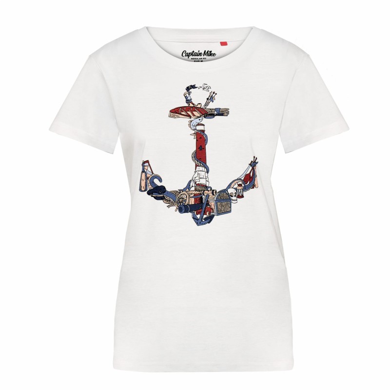 certyfikat OEKO-TEX, koszulka, damska, t-shirt, bawełniana, elastyczna, markowa, kardio, dopasowany krój, wygodna na rożne okazje, na lato, na jesień, na wiosnę, KOTWICA