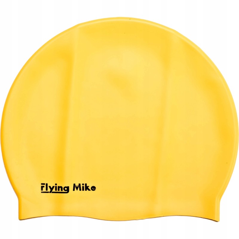 Silikonowy czepek pływacki elastyczny marki Flying Mike by Captain Mike żółty.