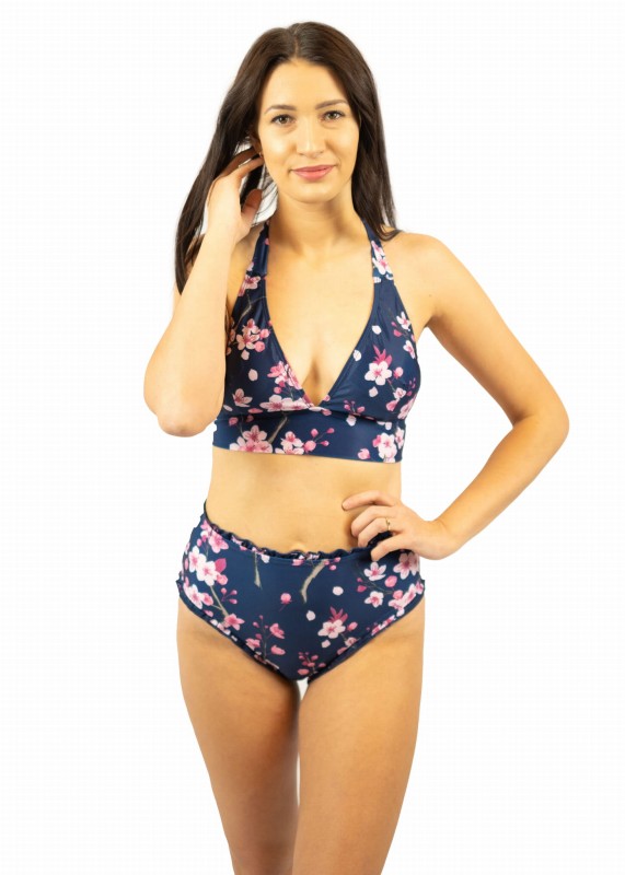 Strój kąpielowy damski, bikini, wysoki stan
