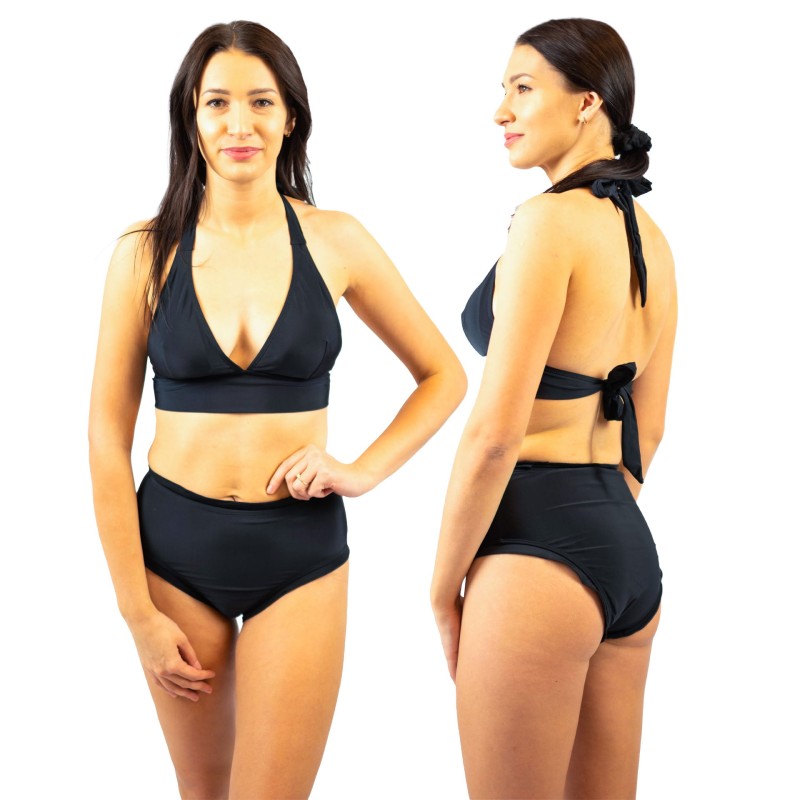 Strój kąpielowy damski, bikini, wysoki stan