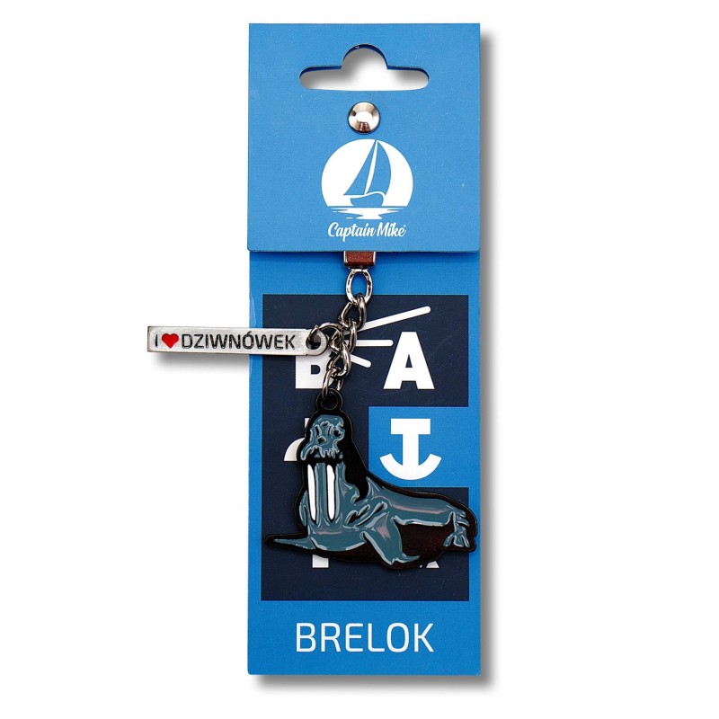 brelok, klucze, do kluczy, zawieszka, z nad morza, morze, pamiątka, Captain Mike, Morświn, Dziwnówek