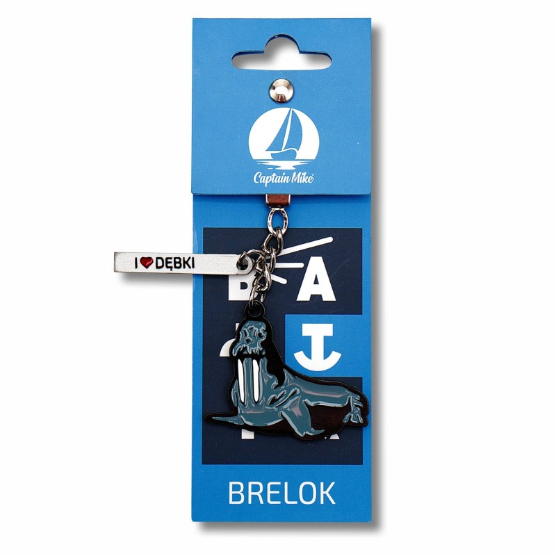 brelok, klucze, do kluczy, zawieszka, z nad morza, morze, pamiątka, Captain Mike, Morświn, Dębki